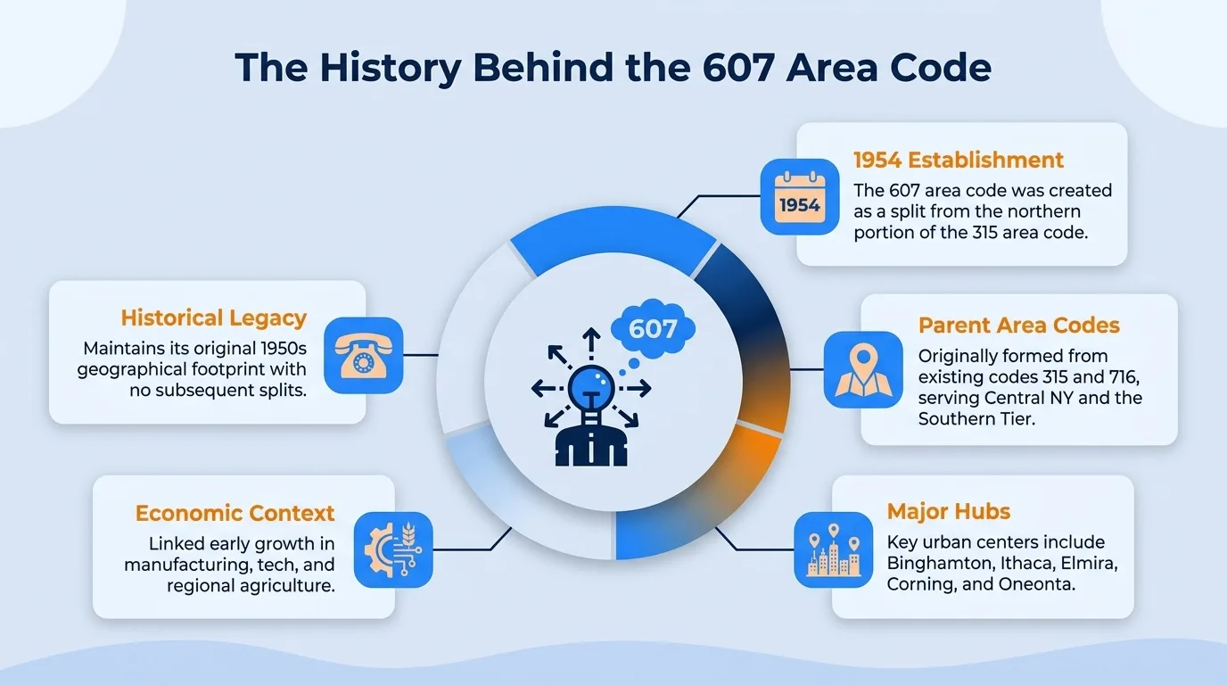 The history behind the 607 area code timeline