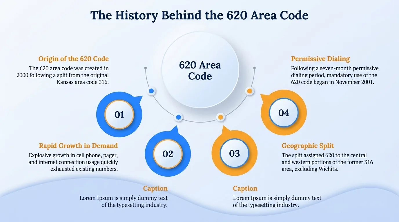 The history behind the 620 area code timeline