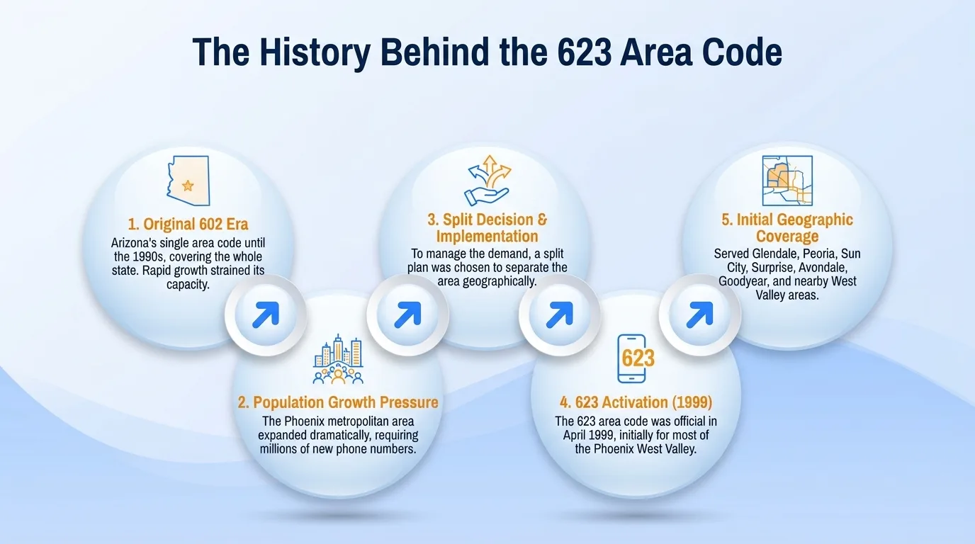 The history behind the 623 area code timeline