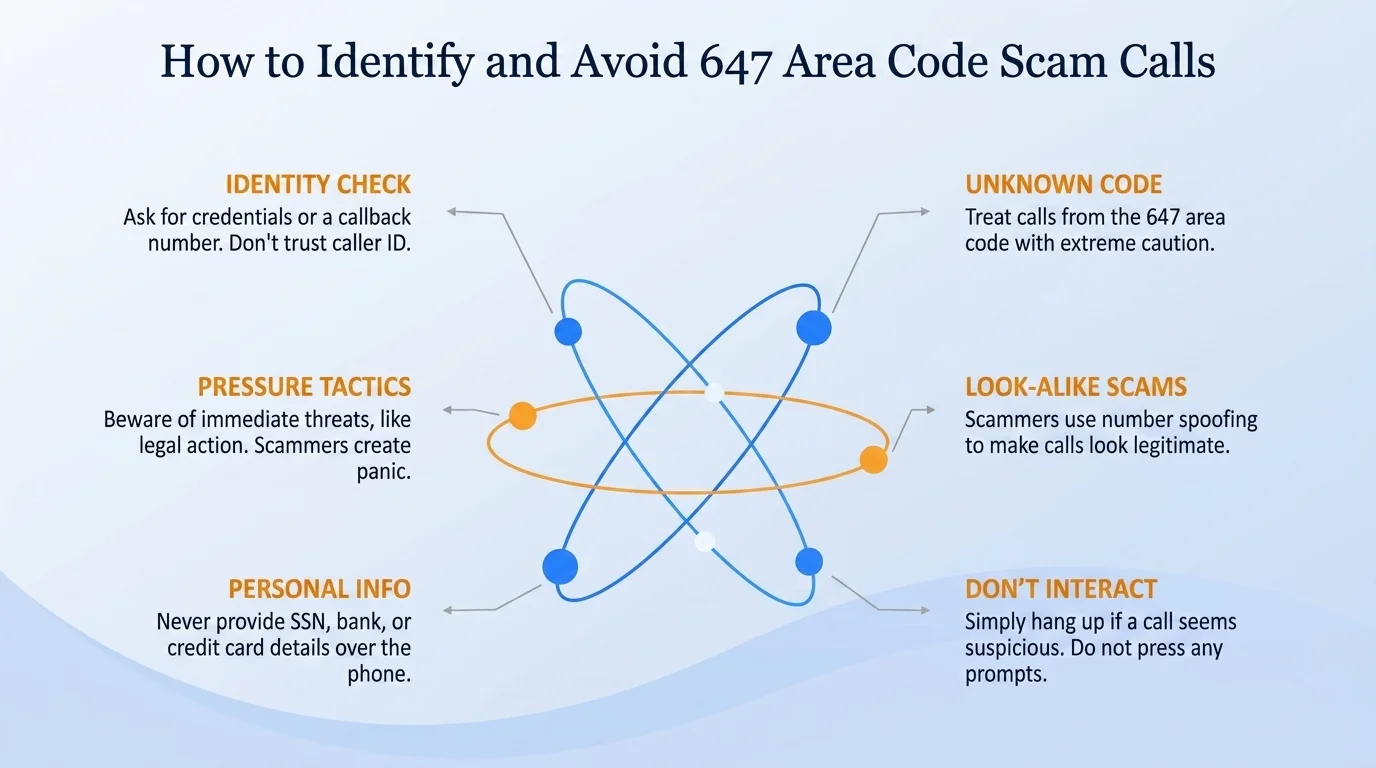 How to identify and report 647 area code scam calls — recognize caller ID spoofing and report to the Canadian Anti-Fraud Centre