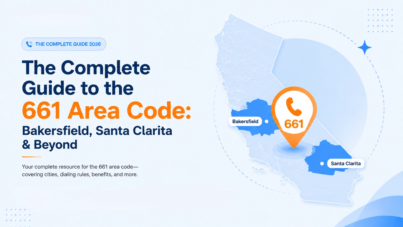 661 area code map showing Bakersfield Santa Clarita Lancaster and Palmdale California coverage