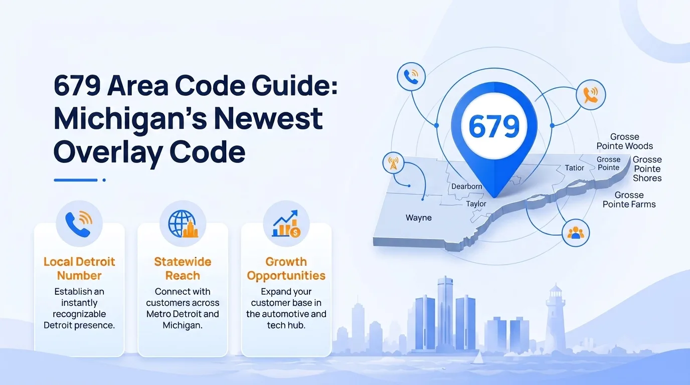 679 area code guide — Detroit Michigan's newest overlay code