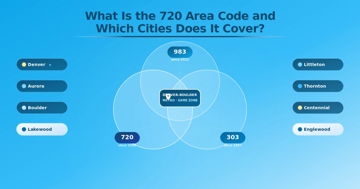 cities covered by 720 area code in Colorado
