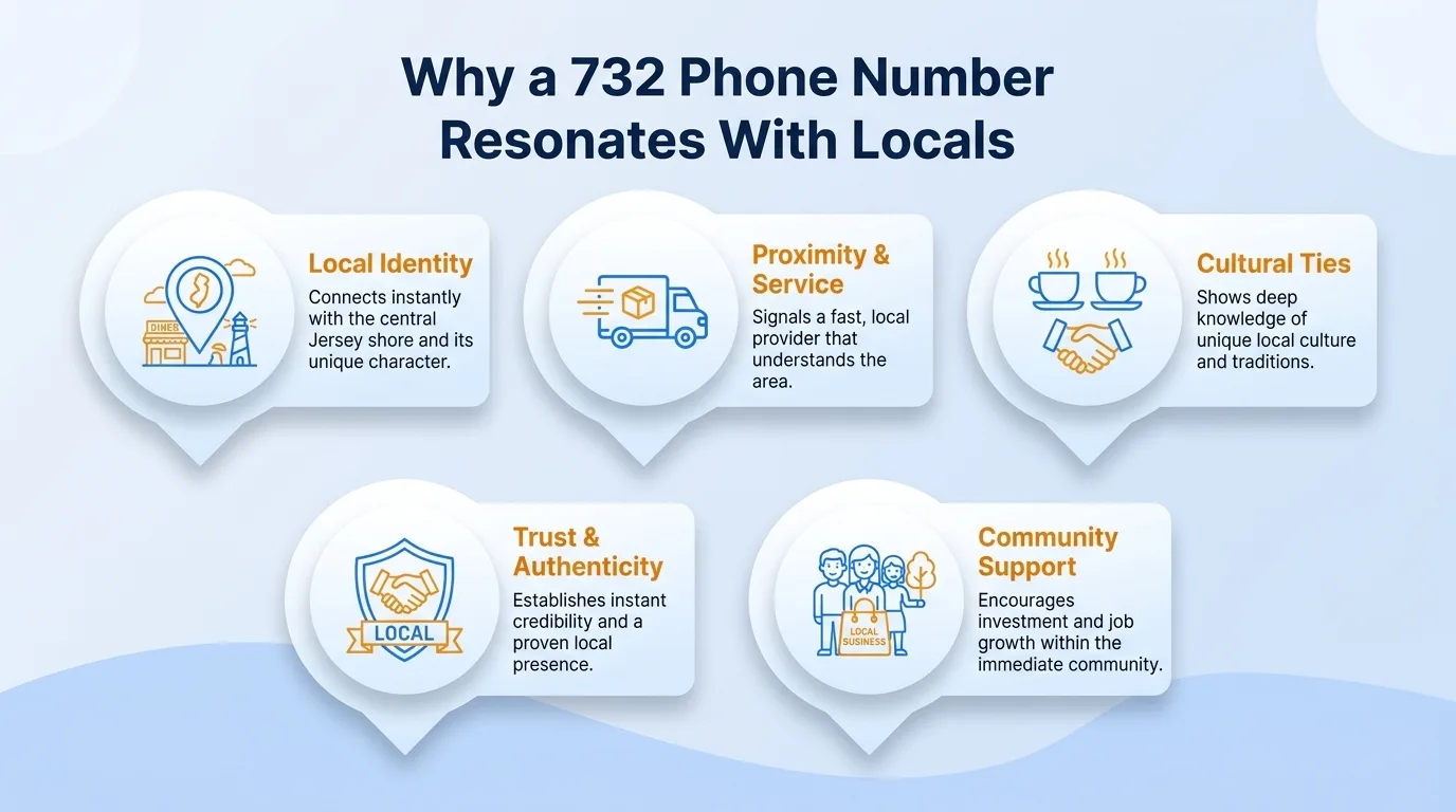 Why a 732 phone number resonates with locals — local identity, proximity and service, cultural ties, trust and authenticity, and community support