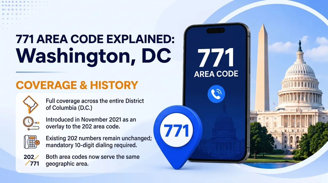 771 area code explained — Washington, DC coverage and history