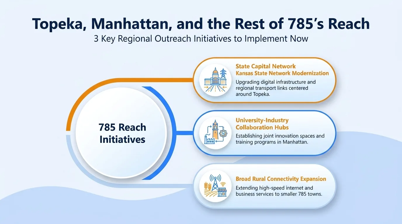 Topeka, Manhattan, and the rest of 785's reach — state capital network, university-industry collaboration hubs, and broad rural connectivity expansion