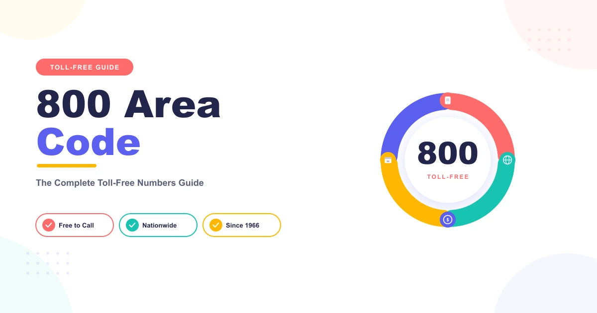 800 area code toll-free guide showing the original toll-free prefix, free-to-call, and nationwide reach