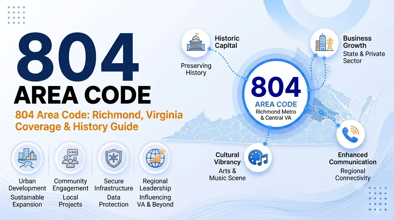 804 area code explained — Richmond, Virginia coverage and history
