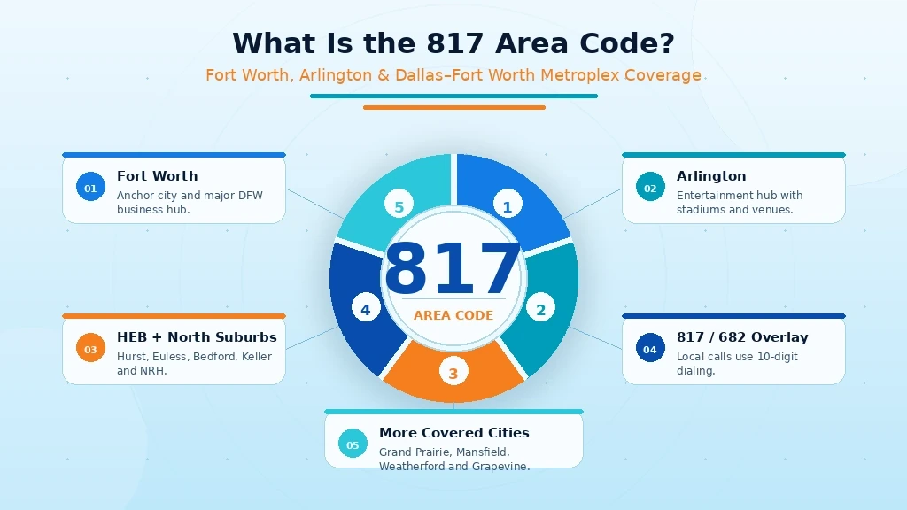 817 area code cities coverage Fort Worth Arlington Grand Prairie North Texas