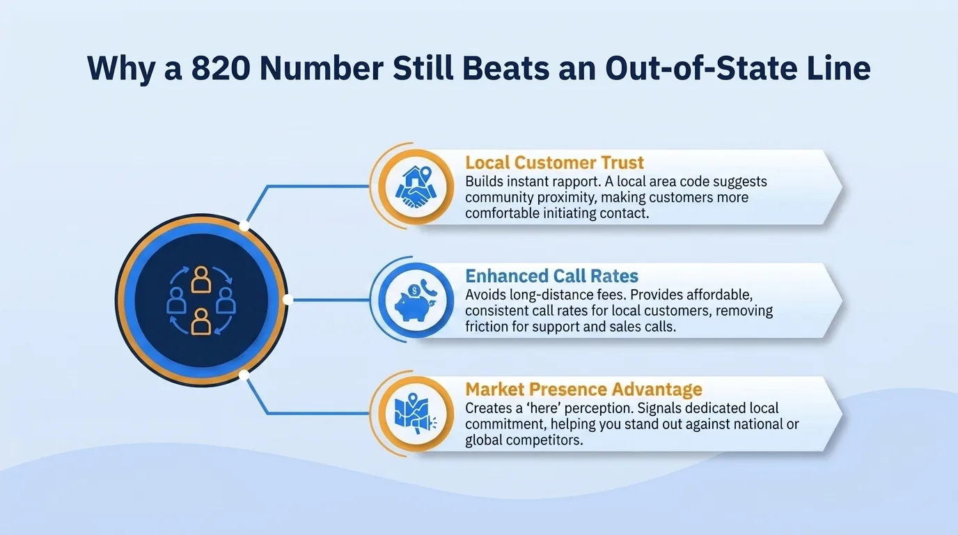 Why a 820 number still beats an out-of-state line — local customer trust, enhanced call rates, and market presence advantage
