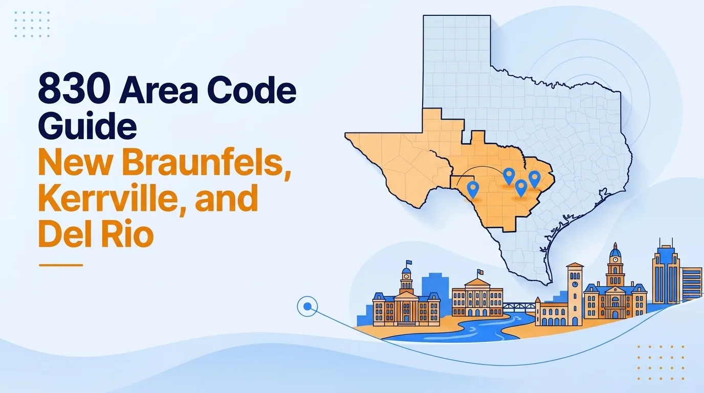 830 area code guide — New Braunfels, Kerrville, and Del Rio, Texas coverage