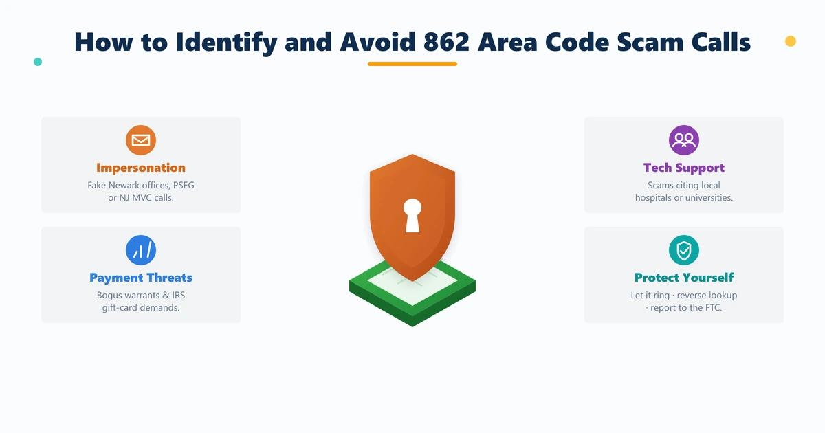 How to identify 862 area code scam calls — caller ID spoofing warning signs and steps to protect yourself