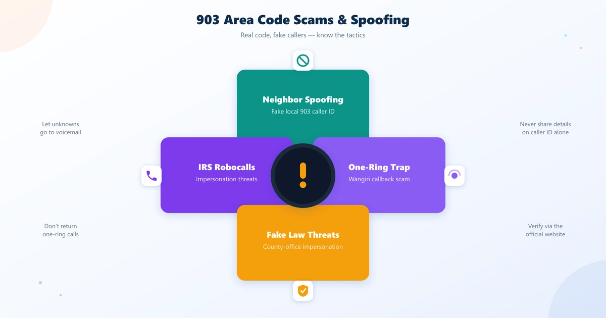 903 area code scams and spoofing — warning about fake caller ID and how to stay protected in East Texas