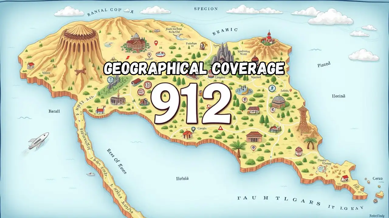 Geographic coverage of the 912 area code regions