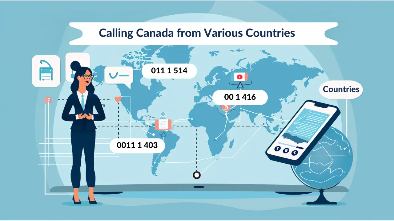 Calling Canada from various countries