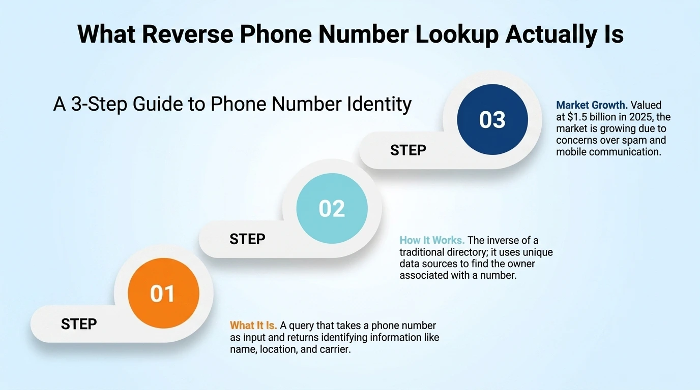 What reverse phone number lookup actually is — a 3-step guide to phone number identity