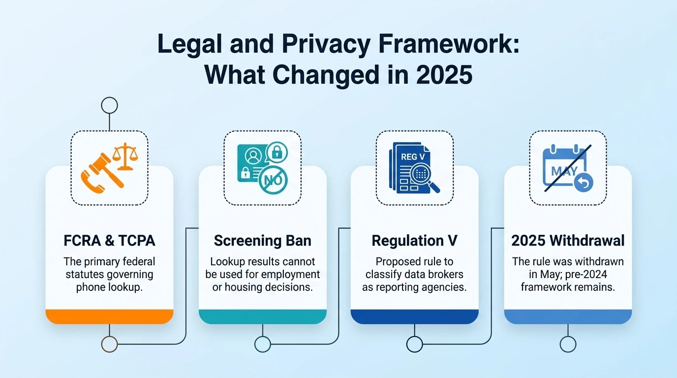 Legal and privacy framework for reverse phone number lookup — FCRA TCPA CFPB changes