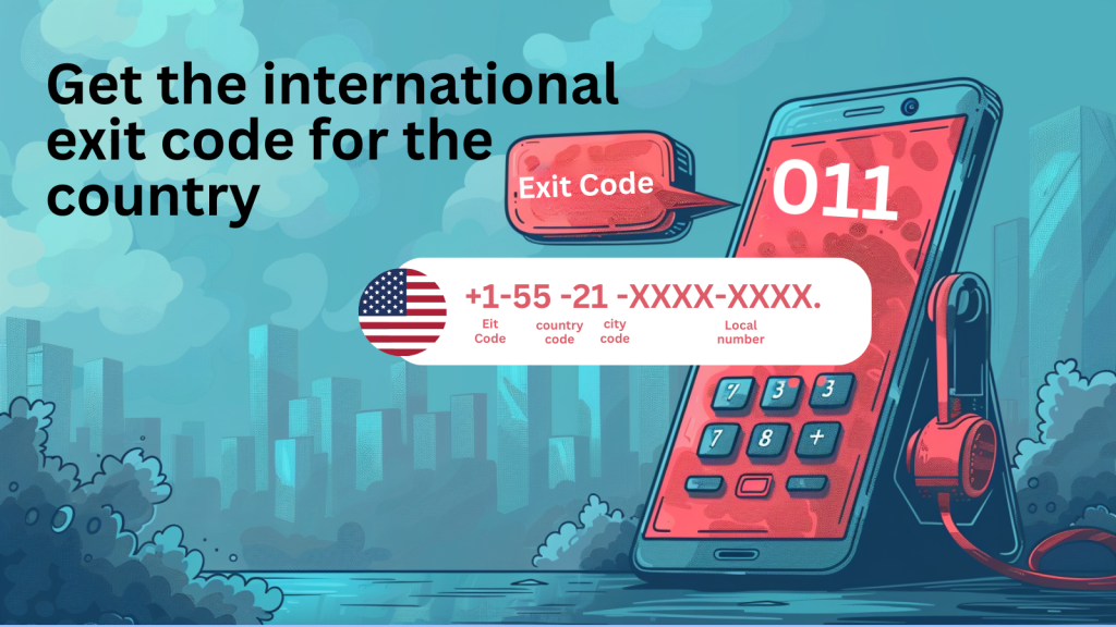 Get the international exit code for the country