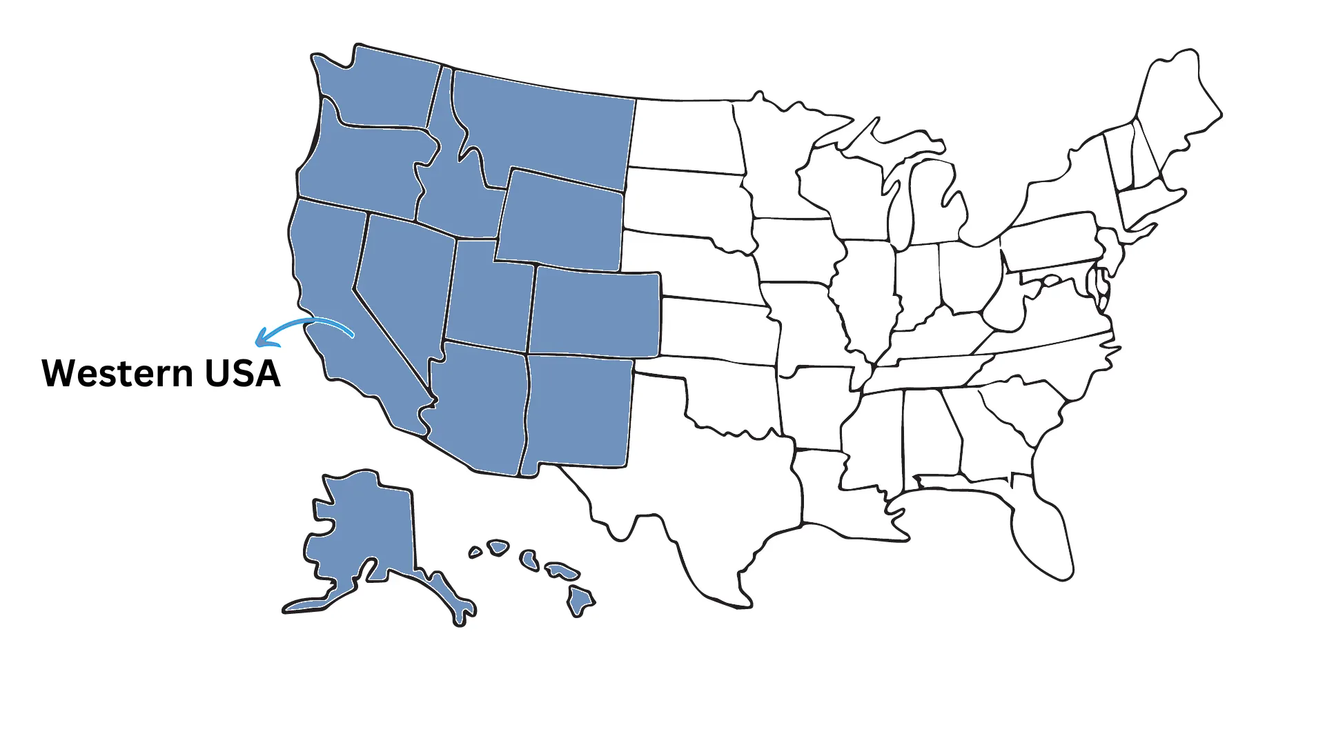Western USA Area Codes 