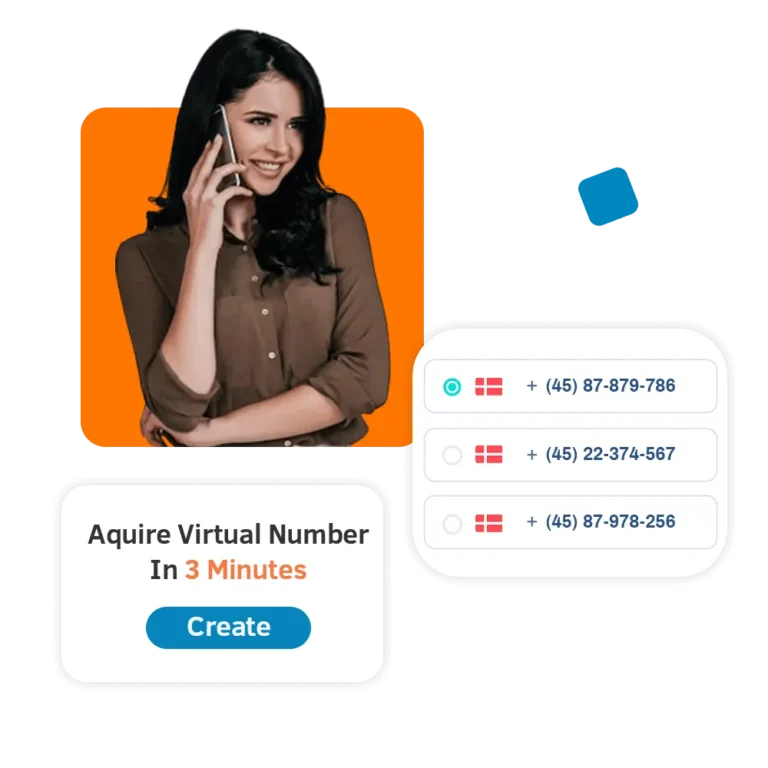 Acquire a virtual number for Denmark within 3 minutes