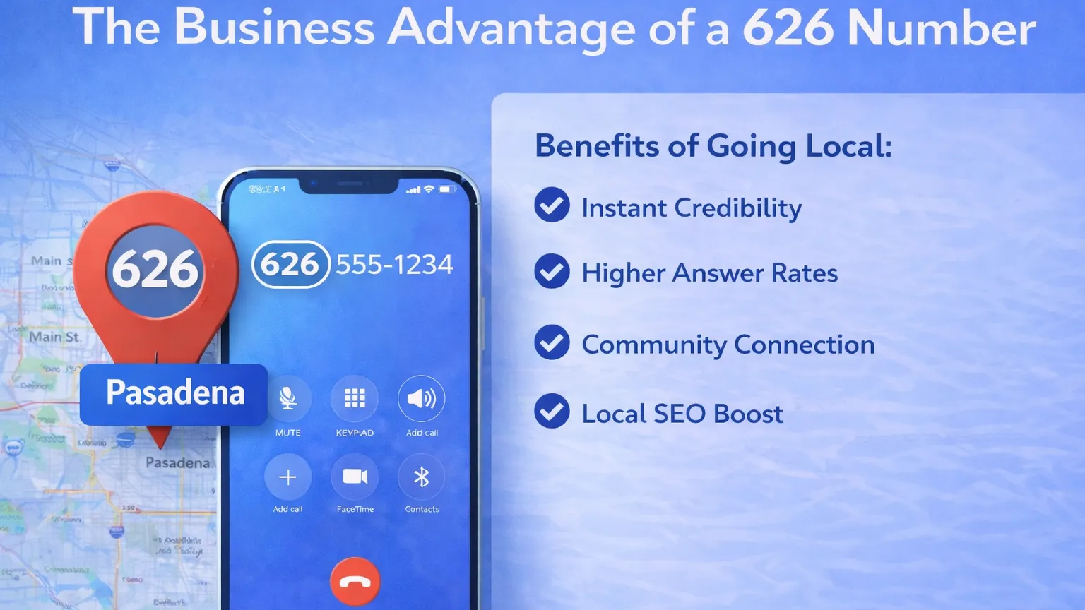 the business advantage of 626 area code number