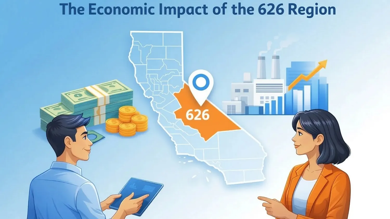 the economic impact of 626 area code region
